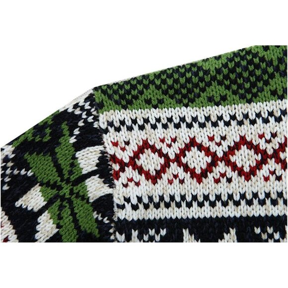 Men's Cardigan Sweaters Stand Collar Cable Thick Knitted Full Zip Sweater - Picture 4 of 7